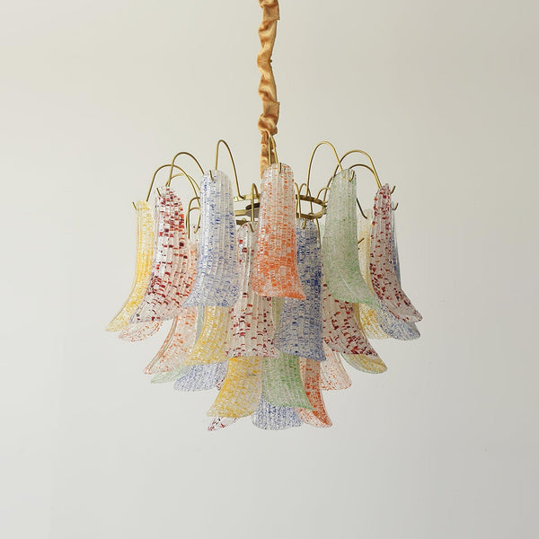 vintage gold murano glass petal chandelier