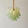 vintage gold murano glass petal chandelier