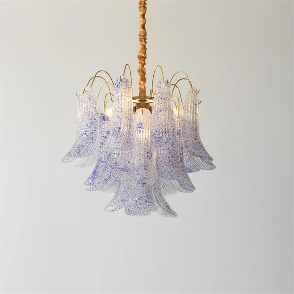 vintage gold murano glass petal chandelier