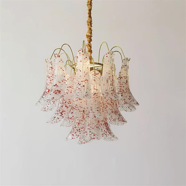 vintage gold murano glass petal chandelier