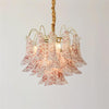 vintage gold murano glass petal chandelier