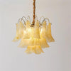 vintage gold murano glass petal chandelier