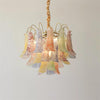vintage gold murano glass petal chandelier