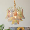 vintage gold murano glass petal chandelier