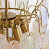 vintage gold murano glass petal chandelier