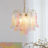 vintage gold murano glass petal chandelier