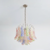 vintage gold murano glass petal chandelier