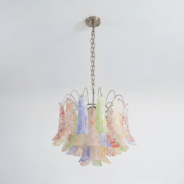 vintage gold murano glass petal chandelier