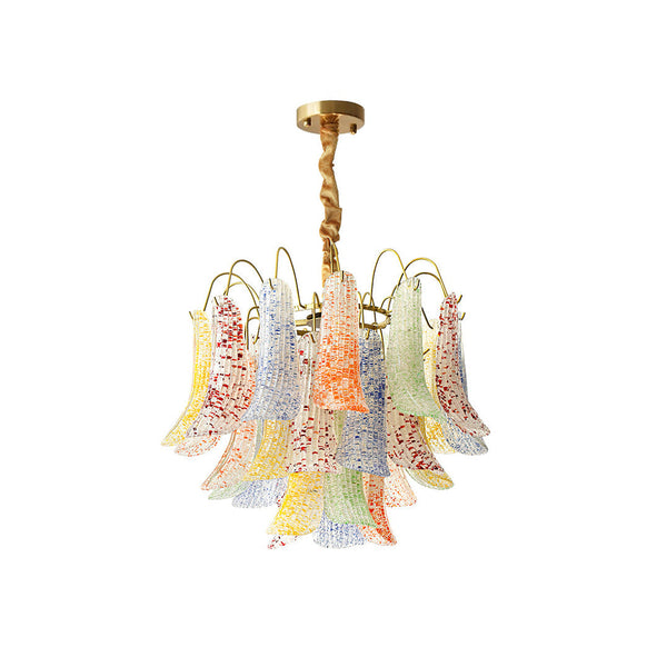 vintage gold murano glass petal chandelier
