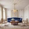 vintage gold murano glass petal chandelier