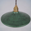 vintage green iron saucer pendant light