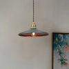 vintage green iron saucer pendant light