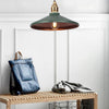 vintage green iron saucer pendant light