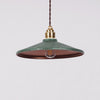 vintage green iron saucer pendant light