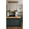vintage hand painted distressed iron pendant lamp