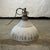 vintage hand painted distressed iron pendant lamp