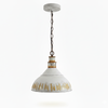 vintage hand painted distressed iron pendant lamp