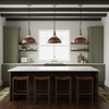 vintage hand painted distressed iron pendant lamp