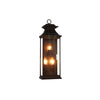 vintage matte black iron glass pagoda wall sconce