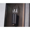 vintage matte black iron glass pagoda wall sconce