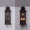 vintage matte black iron glass pagoda wall sconce