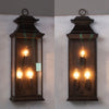 vintage matte black iron glass pagoda wall sconce