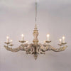 vintage natural wood roman column chandelier