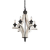 vintage old white wood candle chandelier