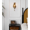 vintage resin scalloped wall sconce antique gold