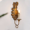 vintage resin scalloped wall sconce antique gold