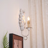 vintage resin scalloped wall sconce antique gold