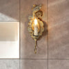 vintage resin scalloped wall sconce antique gold