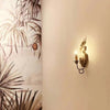 vintage resin scalloped wall sconce antique gold