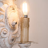 vintage resin scalloped wall sconce antique gold
