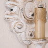 vintage resin scalloped wall sconce antique gold