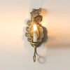 vintage resin scalloped wall sconce antique gold