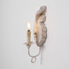 vintage resin scalloped wall sconce antique gold