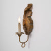 vintage resin scalloped wall sconce antique gold