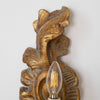 vintage resin scalloped wall sconce antique gold