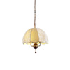 vintage white fabric wood ghost pendant light