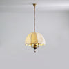 vintage white fabric wood ghost pendant light