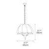 vintage white fabric wood ghost pendant light