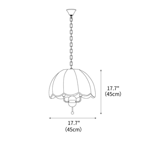 vintage white fabric wood ghost pendant light