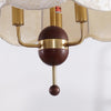 vintage white fabric wood ghost pendant light