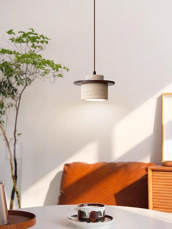 vintage yellow travertine solid wood bedside chandelier