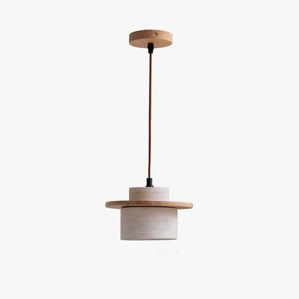 vintage yellow travertine solid wood bedside chandelier