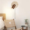 vintage yellow travertine wood wall sconce