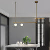 Minimalist Modern Linear Globe Pendant Lighting Copper Glass Kitchen Dining Room Light