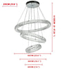 Modern 3 Tiers Circles Suspended Chandelier With Crystal Accents