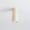 wabi sabi beige travertine cylinder ceiling lamp